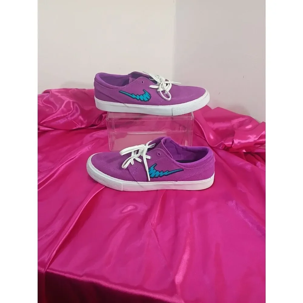 Nike Mens SZ 8 SB Zoom Shoe Stefan Janoski Canvas RM Vivid Purple Skate Suede .